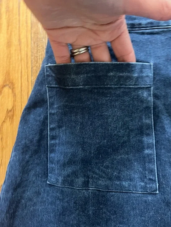 Free People Denim Skirt & Top Set Indigo Womens Size S Buttons Ruffles Festival - Picture 4 of 9